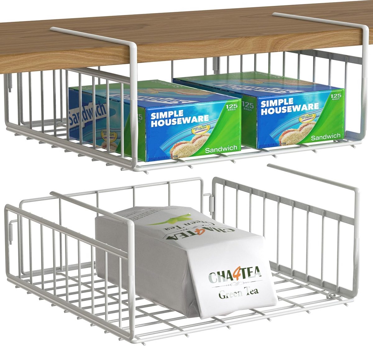 Opbergmanden - Set van 2 - Wit - Ideaal voor Organiseren