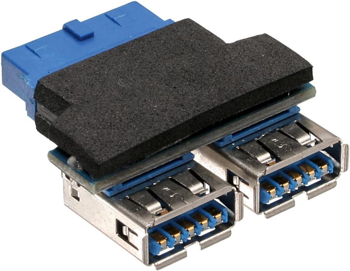 USB 3.0 A naar pole connector adapter met 2 aansluitingen