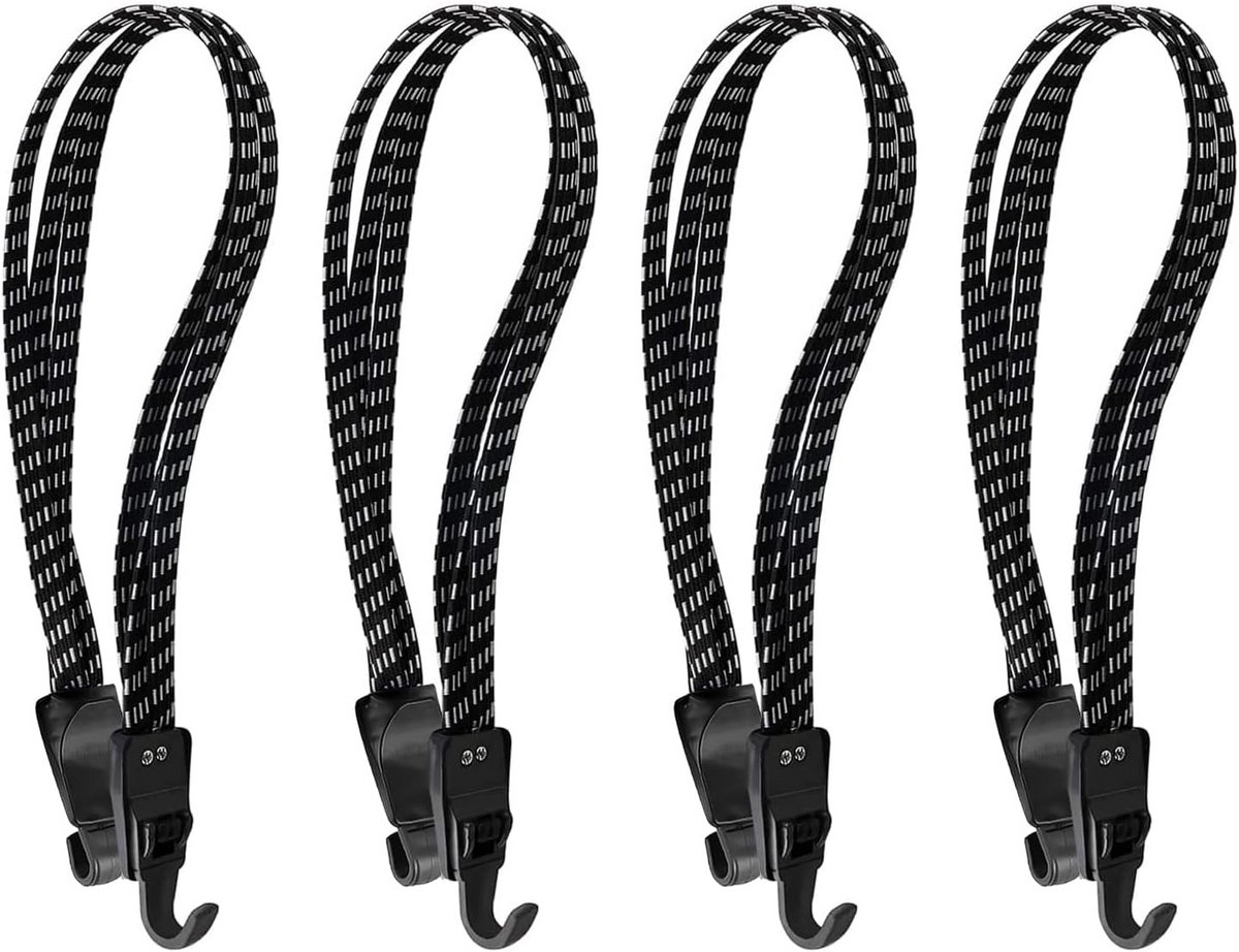 3-in-1 Spanbanden 65 cm - Verstelbare Elastische Fietsspanner voor Bagage en Lading