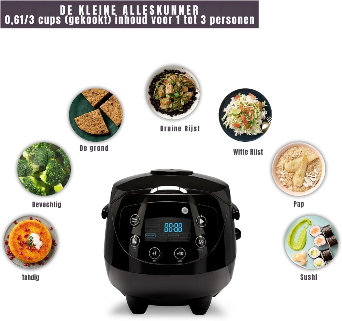 Groupe SEB DYNA Multicooker Zwart 32cm x 23cm x 22cm - afbeelding 3