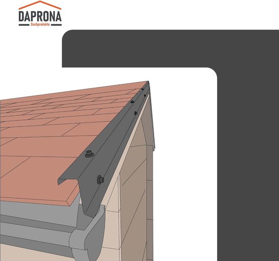 Aluminium Dakafsluitplaat 2000x60x125 Mm - 0,8 Mm Dik - Overschilderbaar - Voor Dakranden, Gevels & Platdaken - Eenvoudig Te Moneren