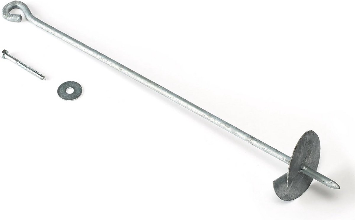 Paalanker voor houten palen, 50 cm - Geschroefde basis voor spelen en hekken