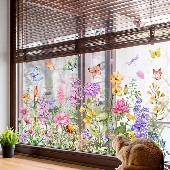 FEOMOS Witte Verduisterende Raamfolie - 100% Lichtblokkerende Statische Raamfolie Voor Privacy, Totale Verduisterende Raambekleding, Verduistering Van de Kamer, Eenvoudige Verwijdering, 44cm x 200cm