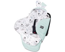 Universele Inslagdeken voor Autostoel en Kinderwagen - Zacht Katoen en Fluweel, OEKO-TEX-gecertificeerd - Geschikt voor Maxicosi en Cybex