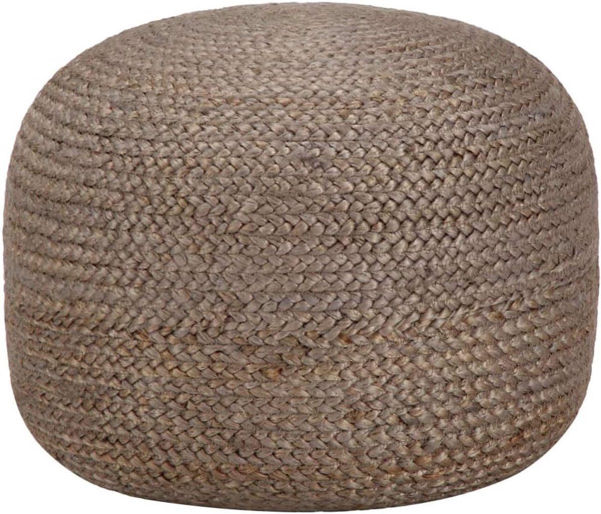 Jute zitpoef - Handgemaakte decoratieve kruk voor woonkamer en slaapkamer