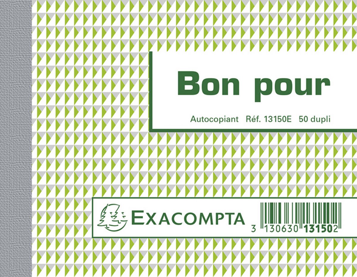 Exacompta 10x Doorschrijfpapier Bon voor 10,5x13,5cm 50 zelfkopiërend papier dupli - - 13150E