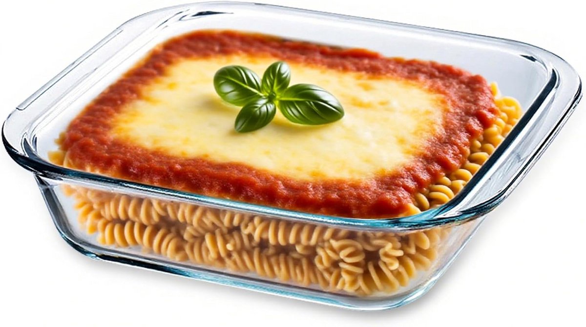 Glazen mini-ovenschaal 0,5 l – Hittebestendige bakplaat voor oven, magnetron en airfryer