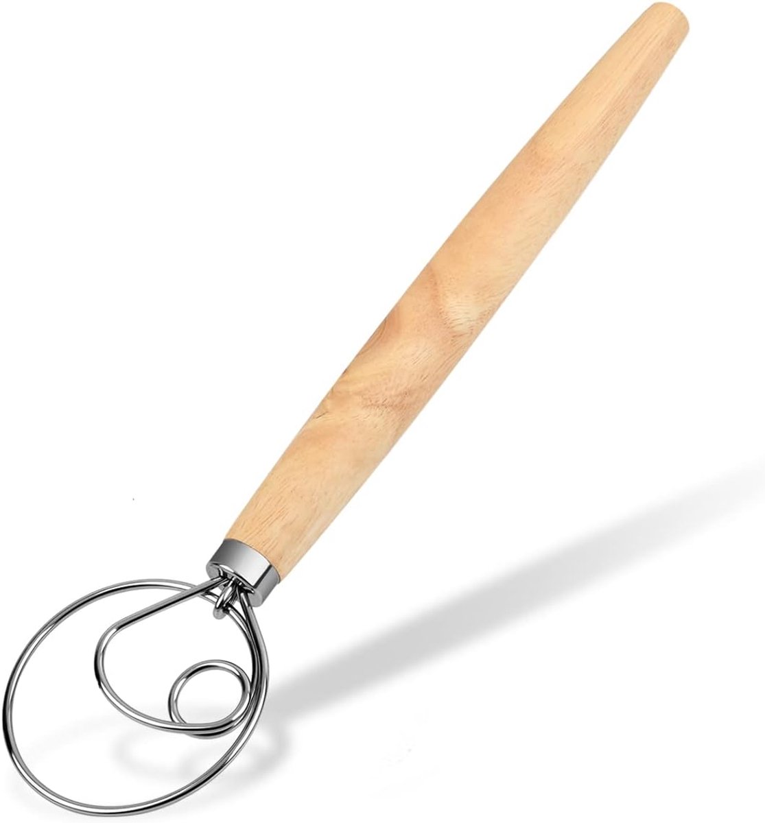Deense Deeg Garde 13 Inch - RVS Brood Garde met Houten Handvat voor Zuurdesem