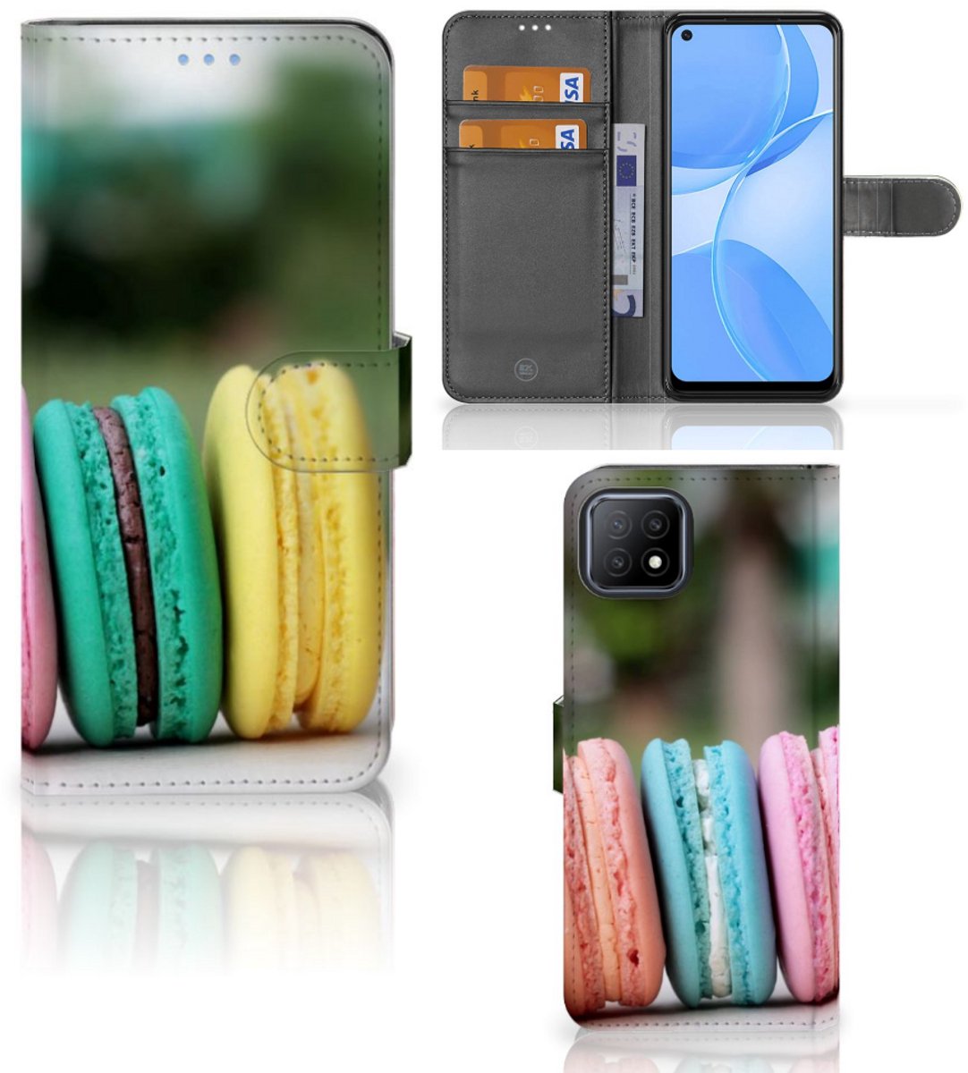 OPPO A73 5G Book Cover Macarons