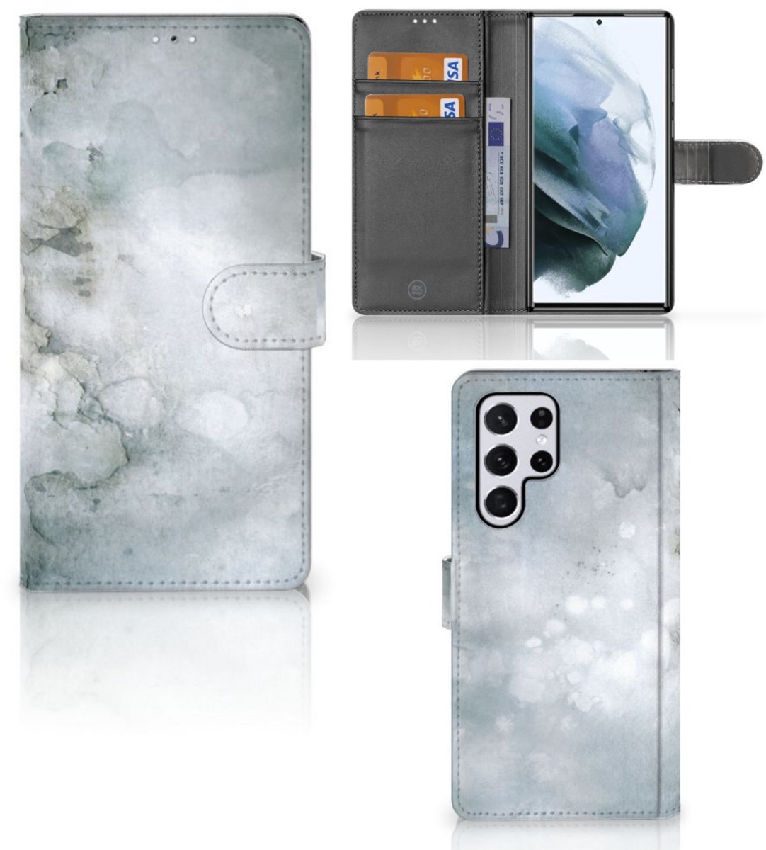 Hoesje Samsung Galaxy S22 Ultra Painting Grey