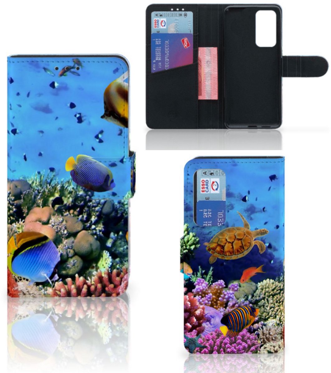 Huawei P40 Telefoonhoesje met Pasjes Vissen