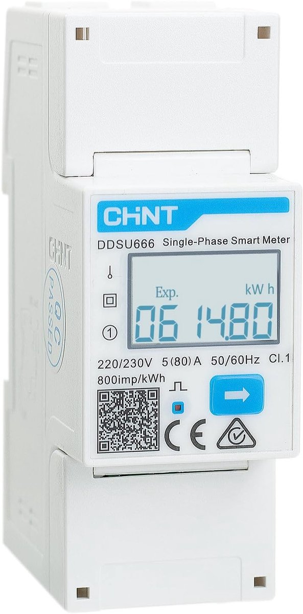 Eenfasige elektronische energiemeter 5(80)A directe verbinding DIN35mm met LCD-display