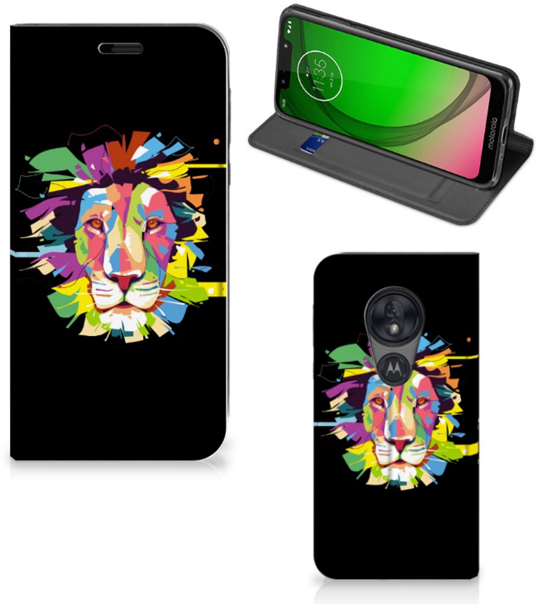 Motorola Moto G7 Play Magnet Case Lion Color