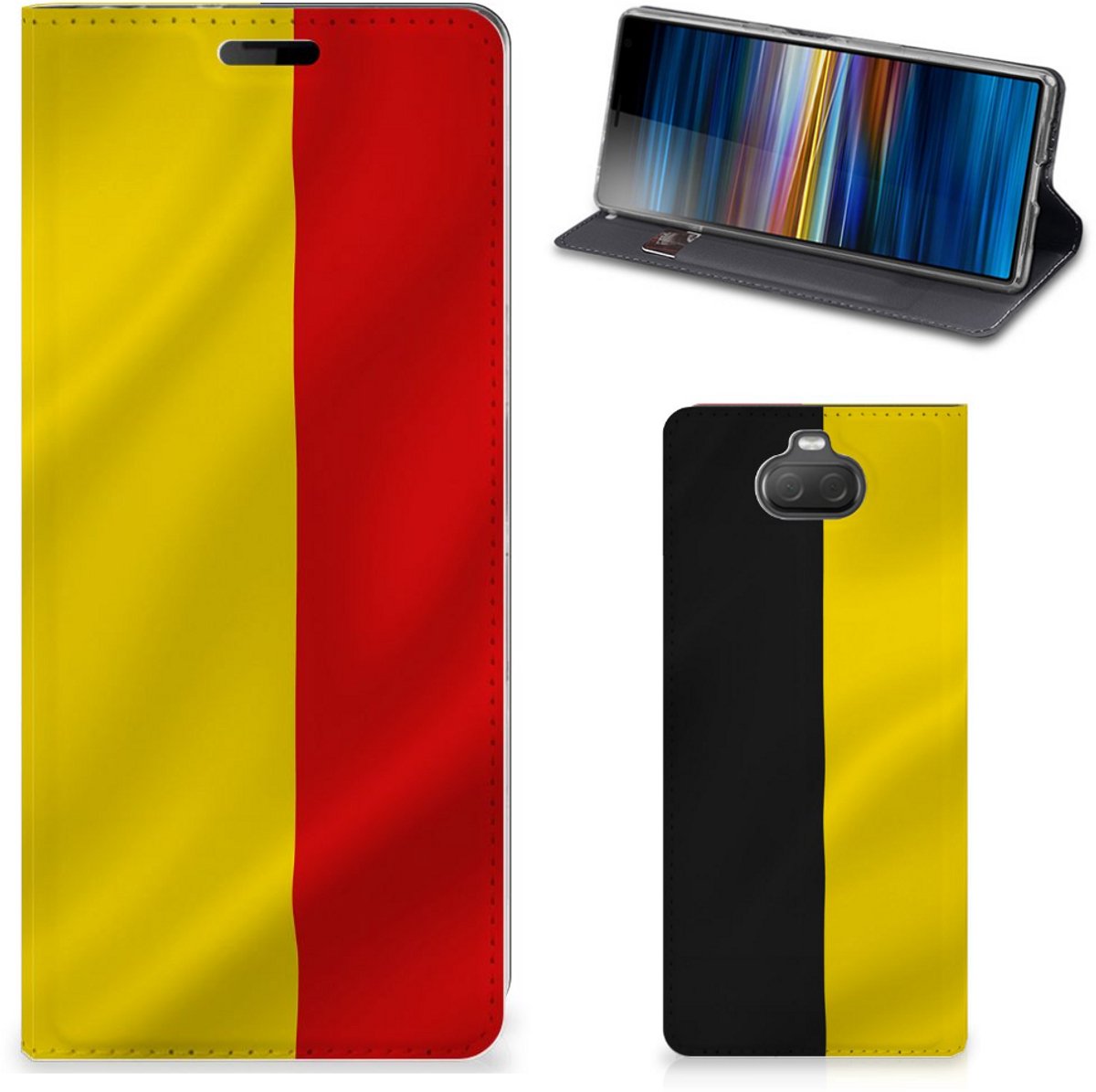 Sony Xperia 10 Standcase Belgische Vlag