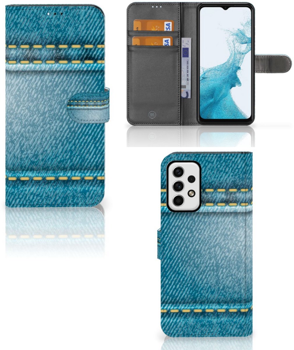 Samsung Galaxy A23 Wallet Case met Pasjes Jeans