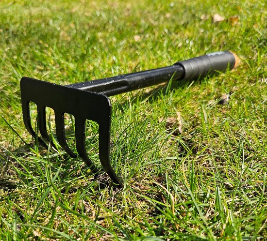 Rake with 5 Teeth / A Small Steel Rake / for Flowers / Width 9 cm — afbeelding 3
