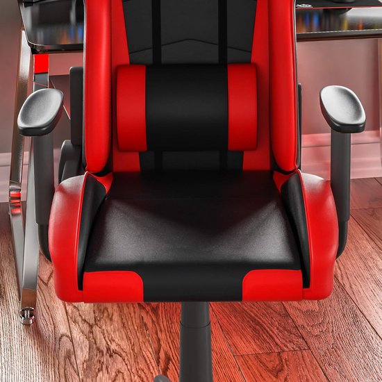 Verstelbare Gamingstoel met Hoog Rugleuning in Rood en Zwart - Comfortabel voor Thuis en Kantoor van Merkloos — afbeelding 5