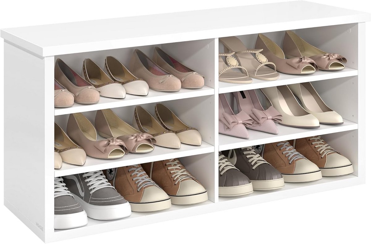 Schoenenrek Hoog - Schoenenbank - Open Schoenenkast - Opbergkast Schoenen - Halunit