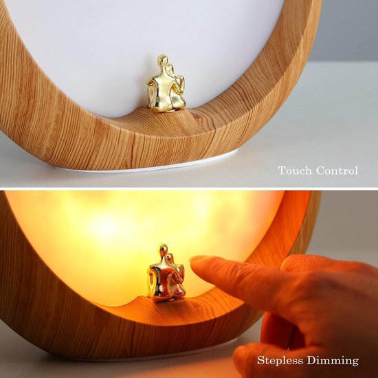 Maanlamp - Nachtlamp - Maan Lampje - Taffellamp LED - Verlichting van Merkloos — afbeelding 4