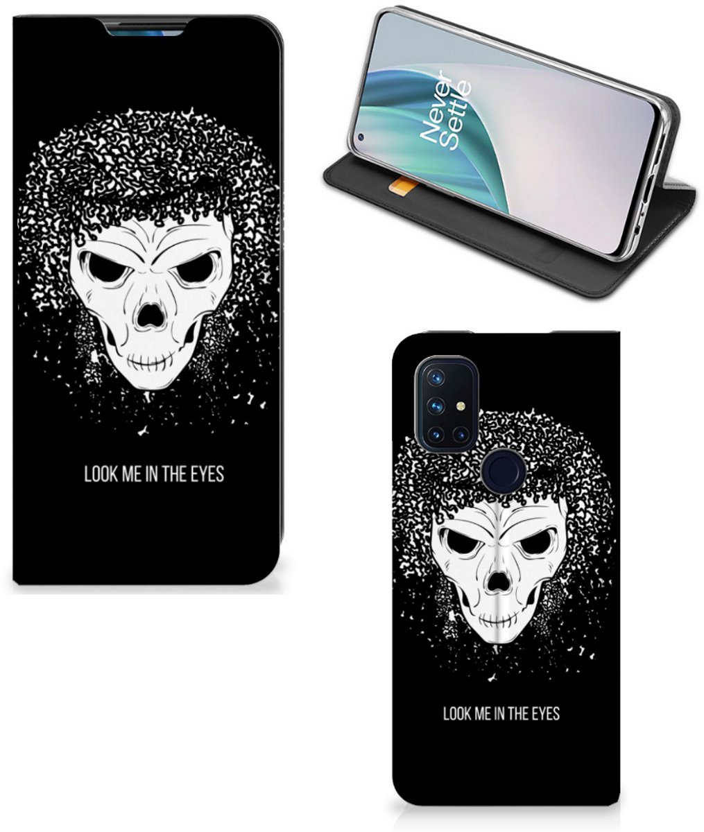 Mobiel BookCase OnePlus Nord N10 5G Skull Hair