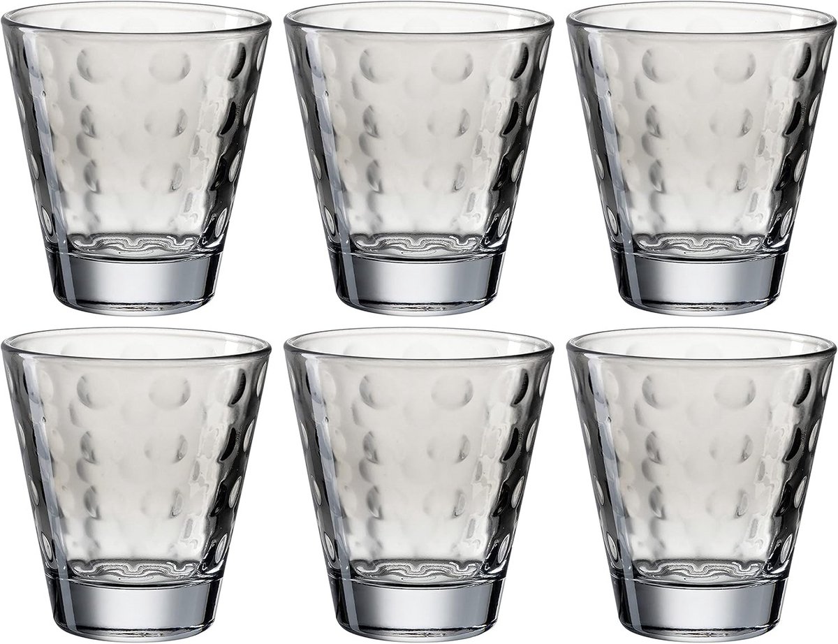 Drinkglazen Set van 6 - 215 ml Grijs - Luxe en Duurzaam