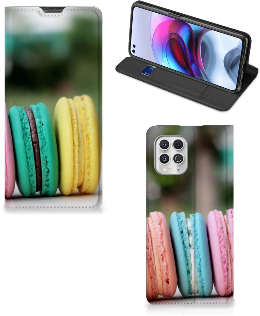 Motorola Moto G100 Flip Style Cover Macarons