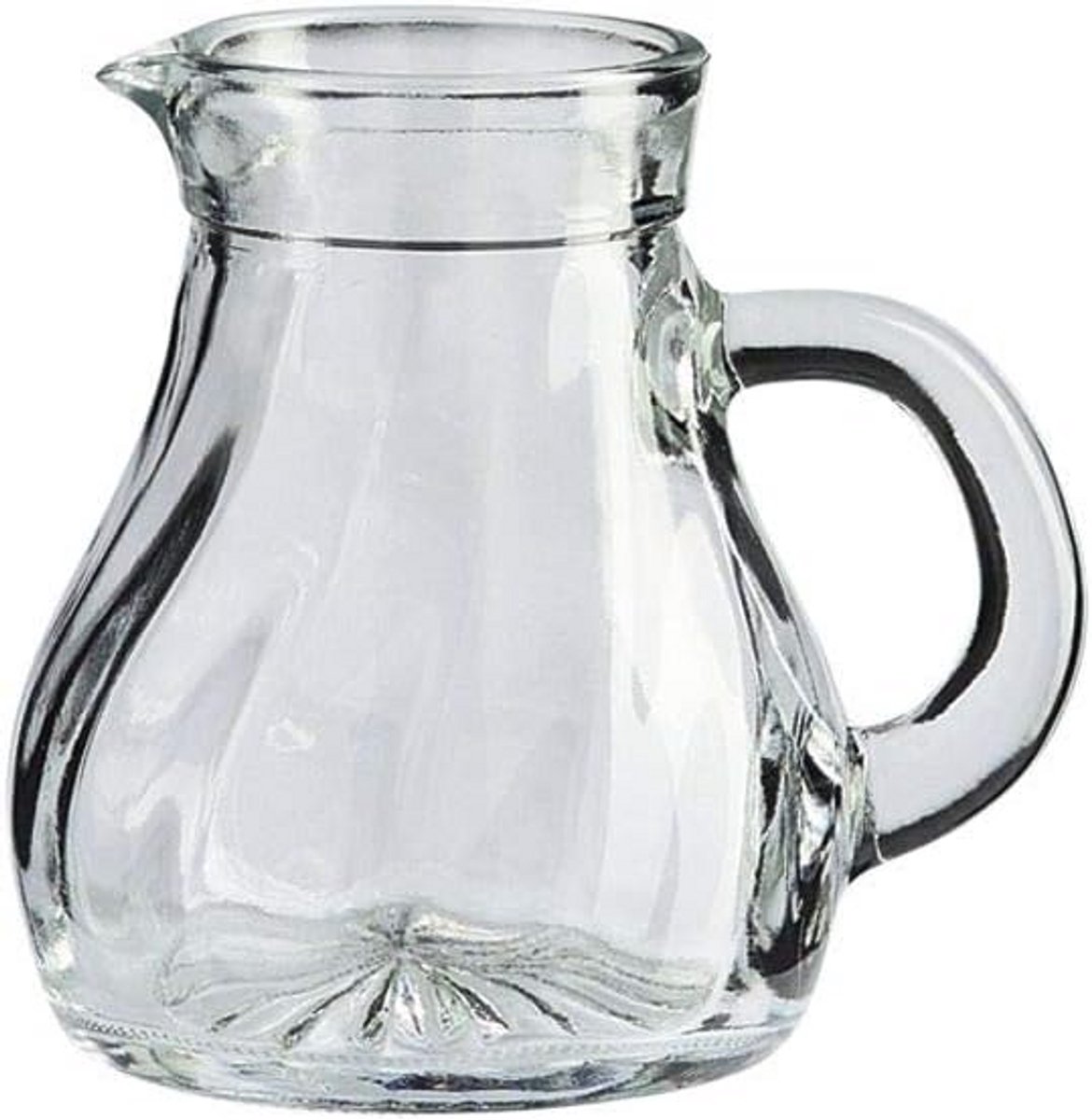 Set van 6 glazen waterkannen, 0,125 liter, ideaal voor water, limonade en sap