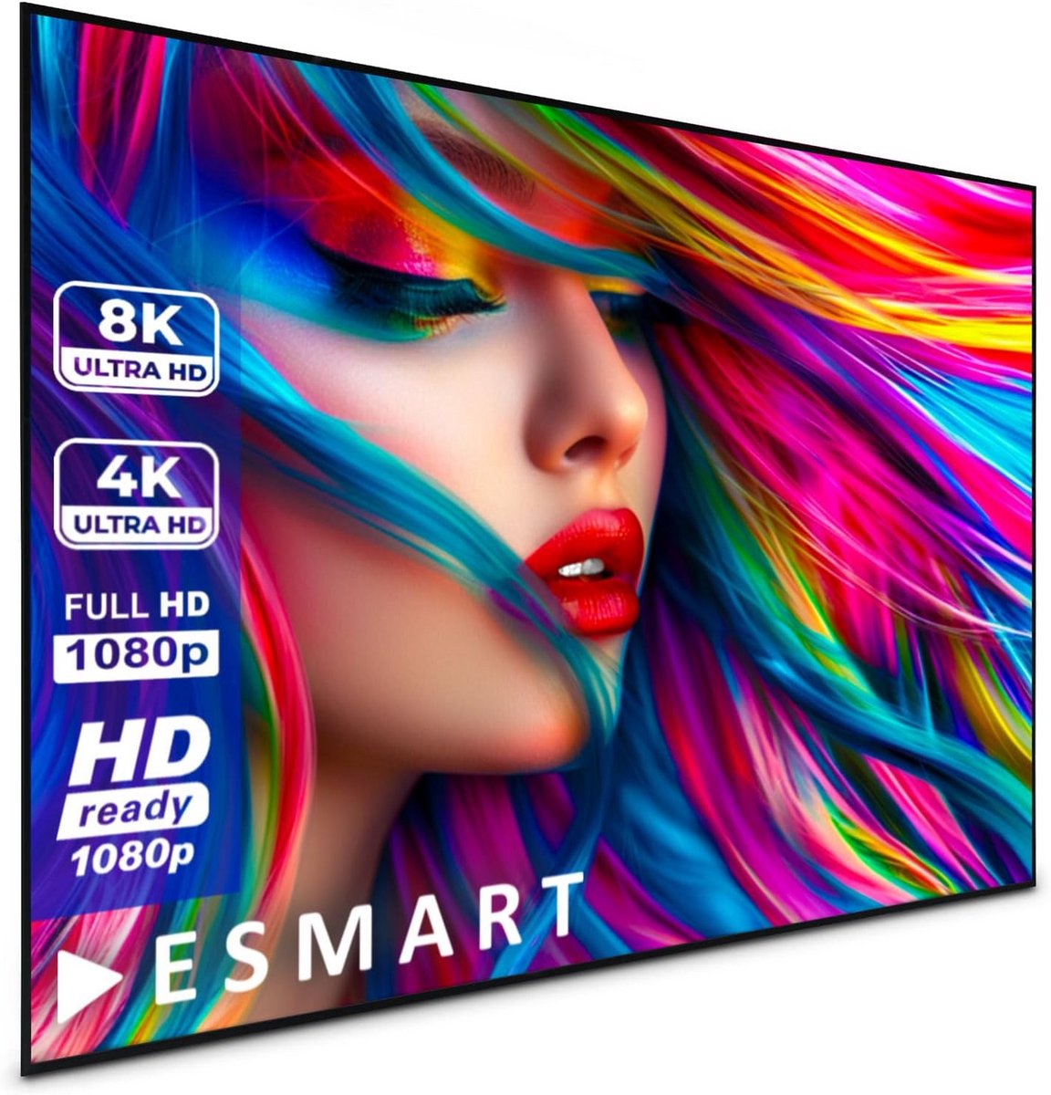Projectiescherm Frame 84 Inch Diagonaal 16:9 HD 4K - Grijs Daglicht Canvas voor Thuisbioscoop