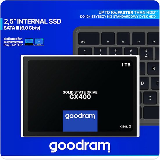 Interne 2.5 inch SSD 1 TB SATA III voor Desktop en Laptop van Merkloos — afbeelding 2