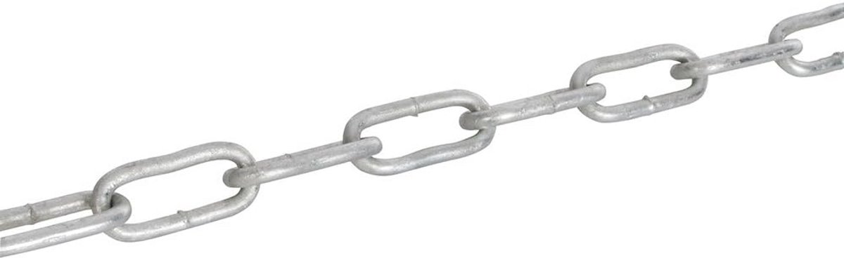 Thermisch Verzinkte Ketting 6mm x 10m - Sterke Metalen Ketting voor Buiten en Binnen