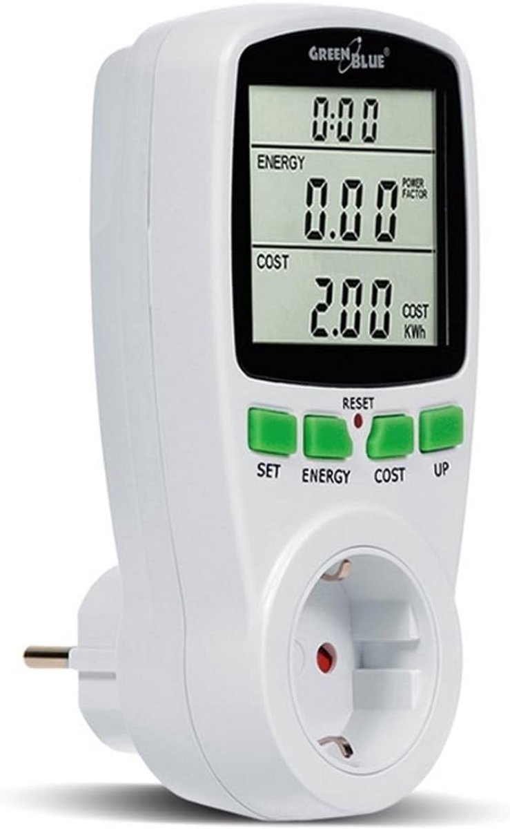Energiemeter Stroomverbruik Meter voor 230V Aansluiting Wit