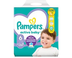 Pampers Baby-Dry Luiers - Maat 6 - 56 Stuks