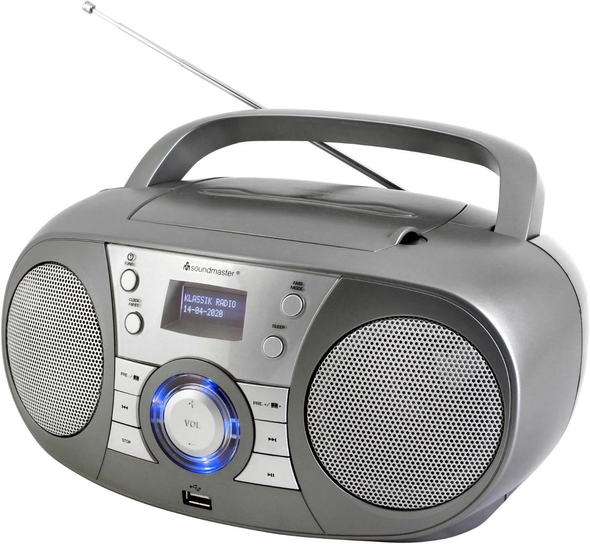 Digitale DAB+ Radio Boombox met CD MP3 Bluetooth USB en FM