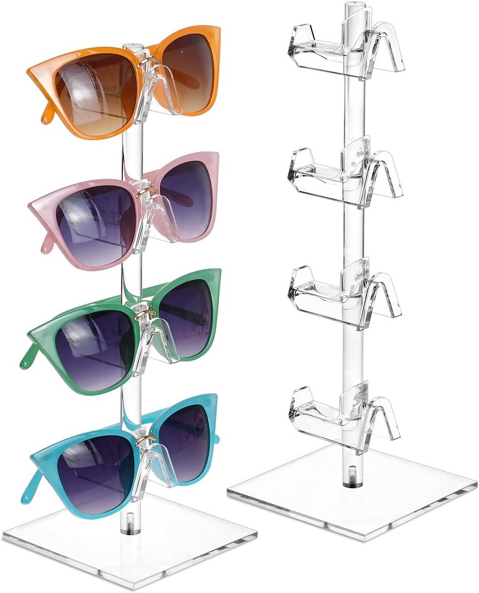 Acryl Brillen Display Standaard voor 2 of 3 Monturen