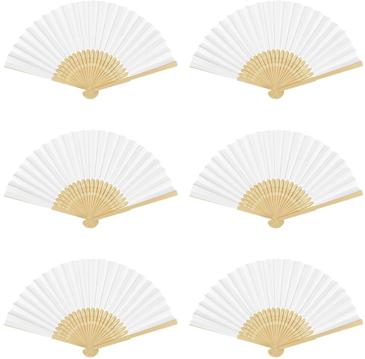 Opvouwbare Witte Ventilator - Ideaal voor Trouwen - 37x21 cm