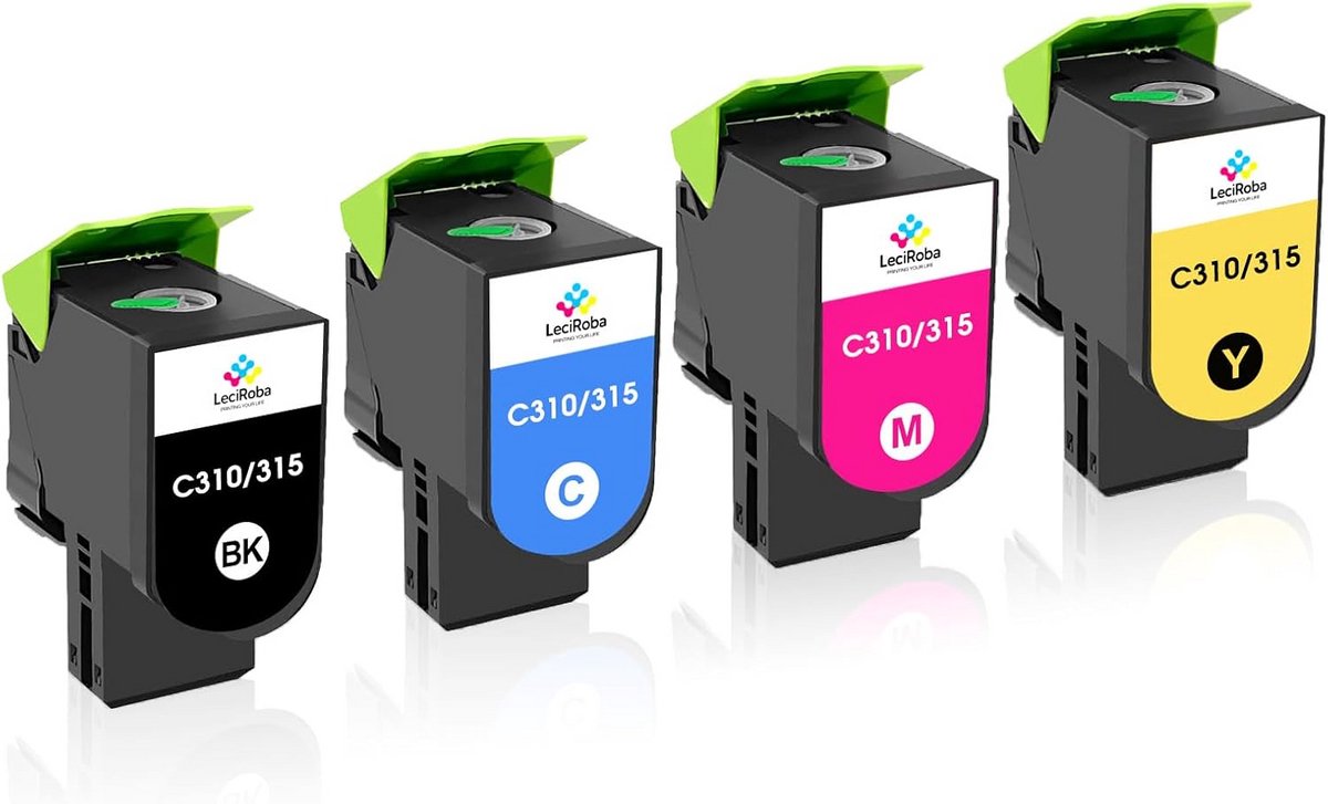 4-Pack Toner Cartridge Set Vervanging voor Xerox C310 C315 Printers - Kleuren Toner Zwart Cyaan Magenta Geel