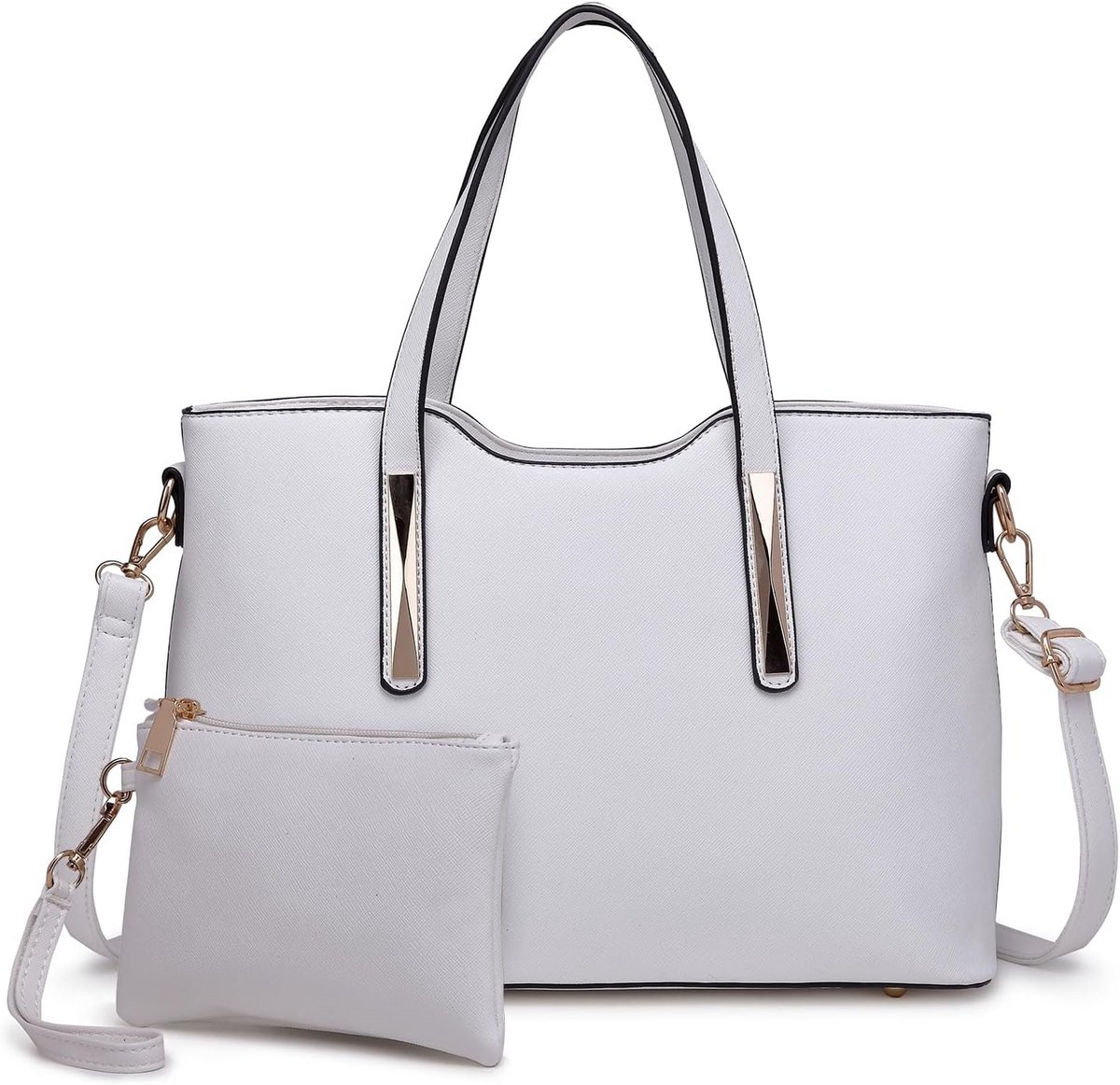 Dames Handtas Set 3-delig: Shopper en Schoudertas van PU Leer