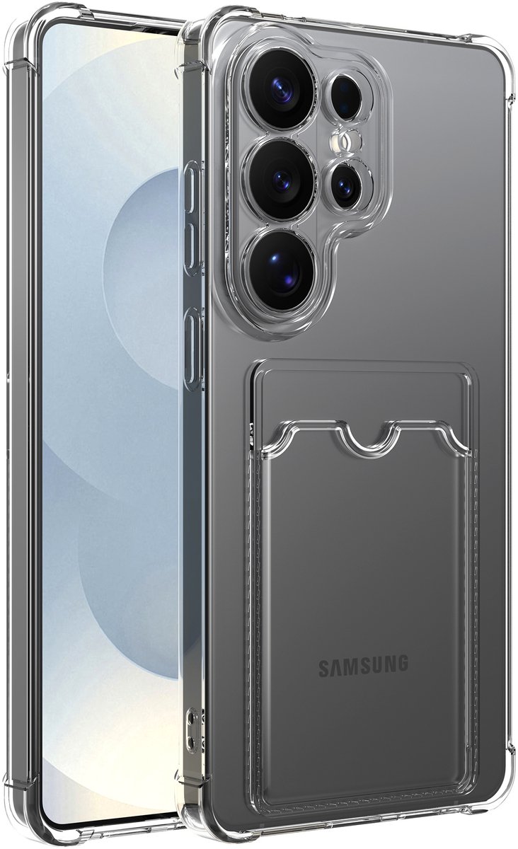 ShieldCase TPU Hoesje - Geschikt voor Samsung Galaxy S26 Ultra - Pasjeshouder - Transparant