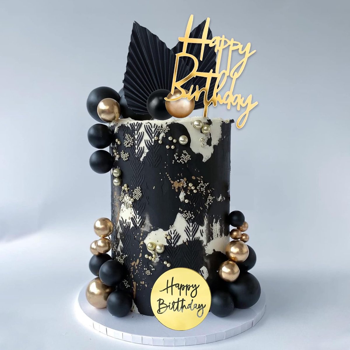 Decoratieve Taartballen - Set van 26 Stuks - Zwart, Goud, Zilver