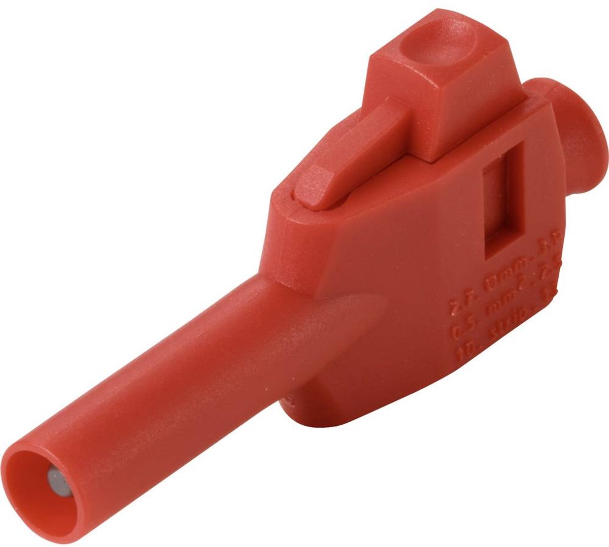 VOLTCRAFT MP-4 Laboratoriumstekker met klemaansluiting Stekker, recht Stift-Ø: 4 mm Rood 1 stuk(s) Bulk