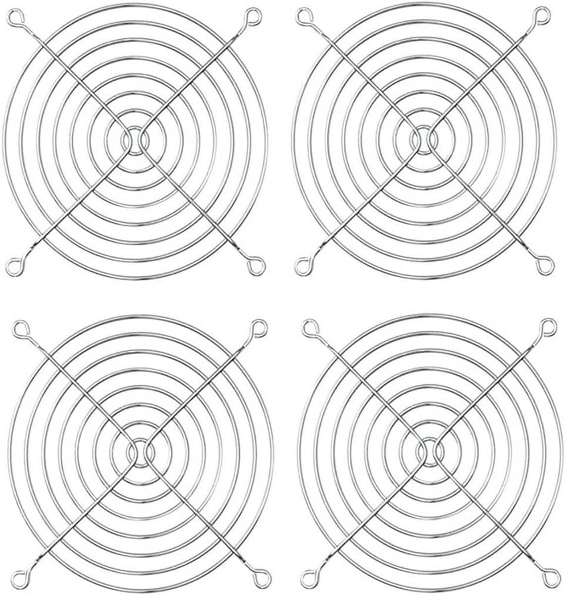 Ventilatieroosters 4 Stuks 12 cm Ventilatie Rooster Metaal Bescherming voor Ventilator
