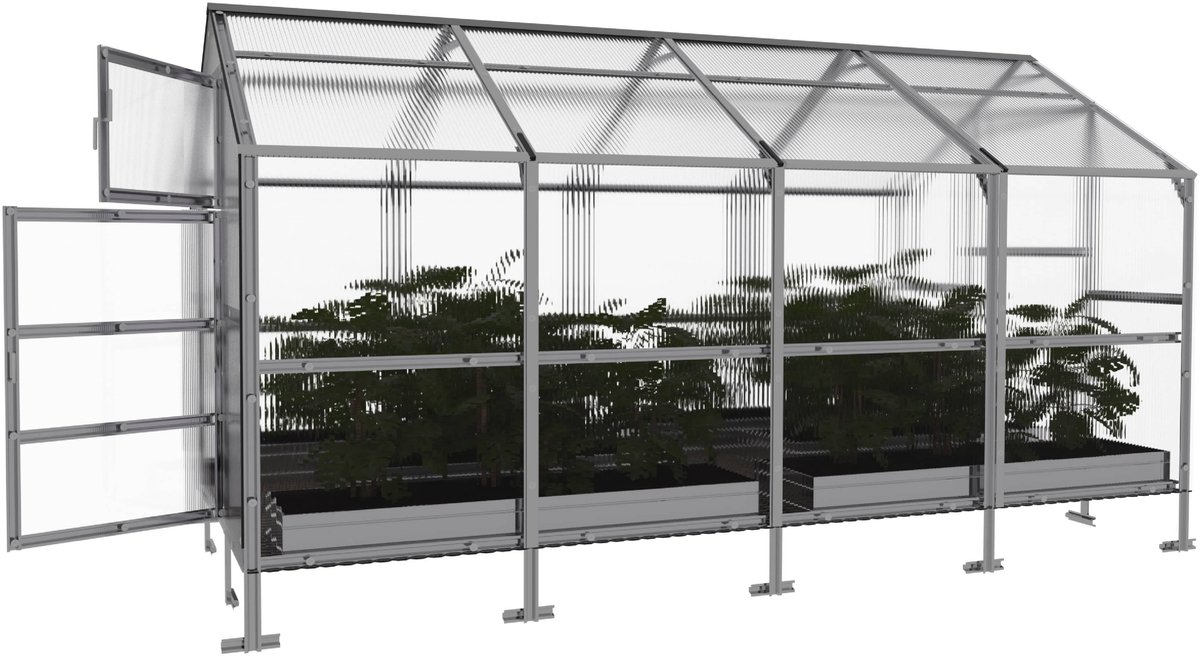Klasika Serre de jardin en polycarbonate 2,35x4m 9,4m² Bernard