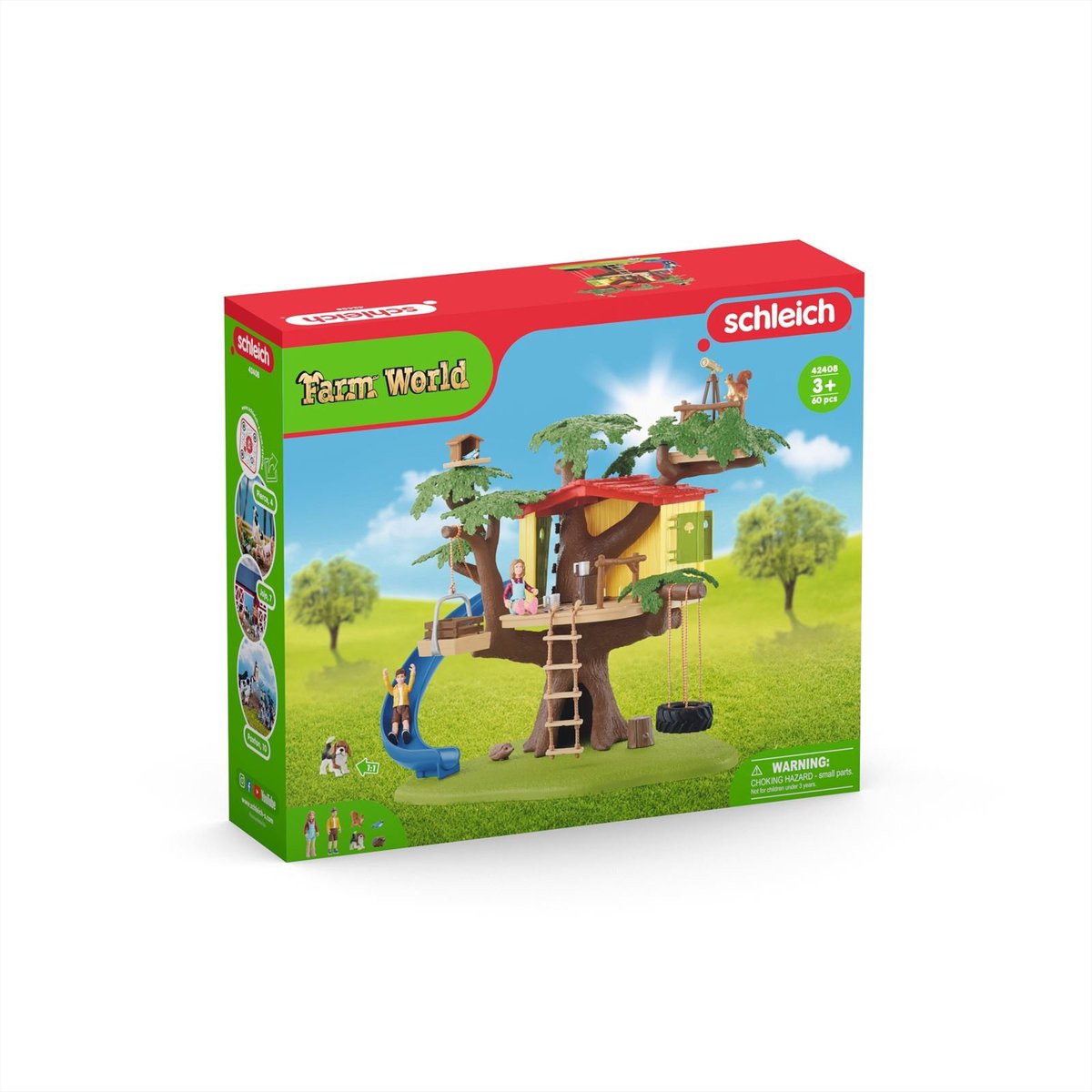 schleich FARM WORLD - Avontuurlijke boomhut - Speelfigurenset - Kinderspeelgoed voor Jongens en Meisjes - 3 tot 8 jaar - 28 Onderdelen — afbeelding 11