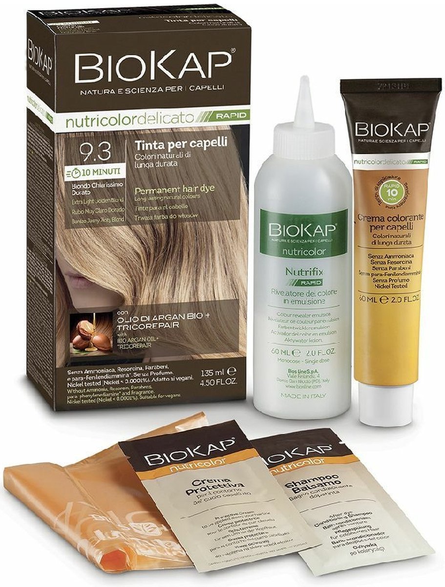 Nutricolor Delicato Rapid Light Goudblond 9.3 135 ml|Nutricolor Delicato Rapid Light Golden Blonde 9.3 135 ml|Nutricolor Delicato Rapid Blond Clair Doré 9.3 135 ml