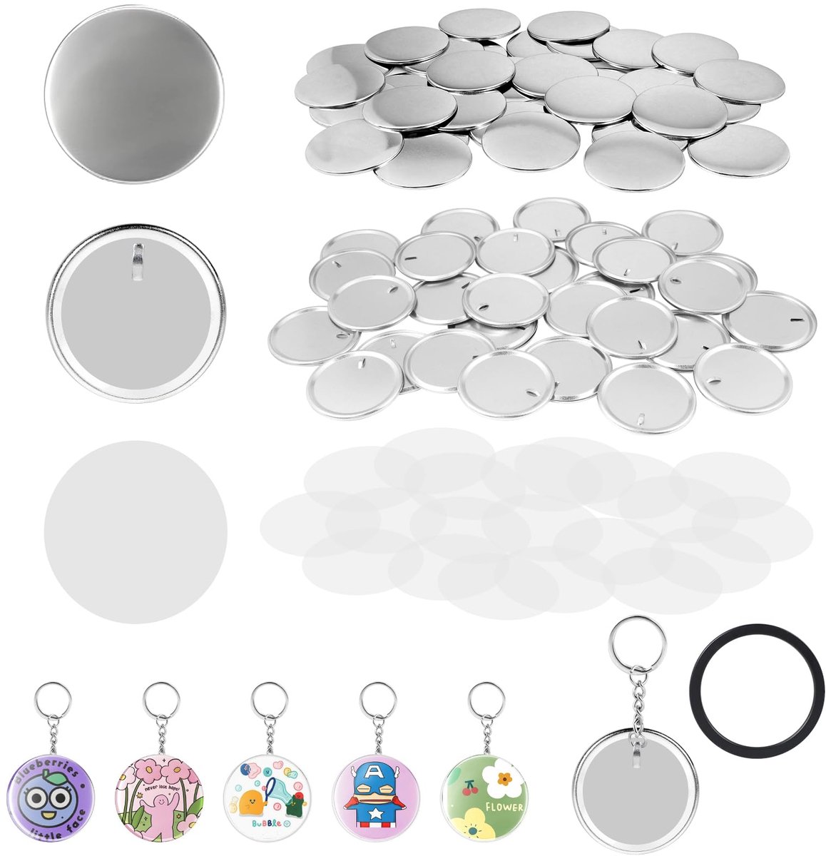 Ronde Knopen - 100 Stuks - 58mm Pin Kit voor Knopmaker