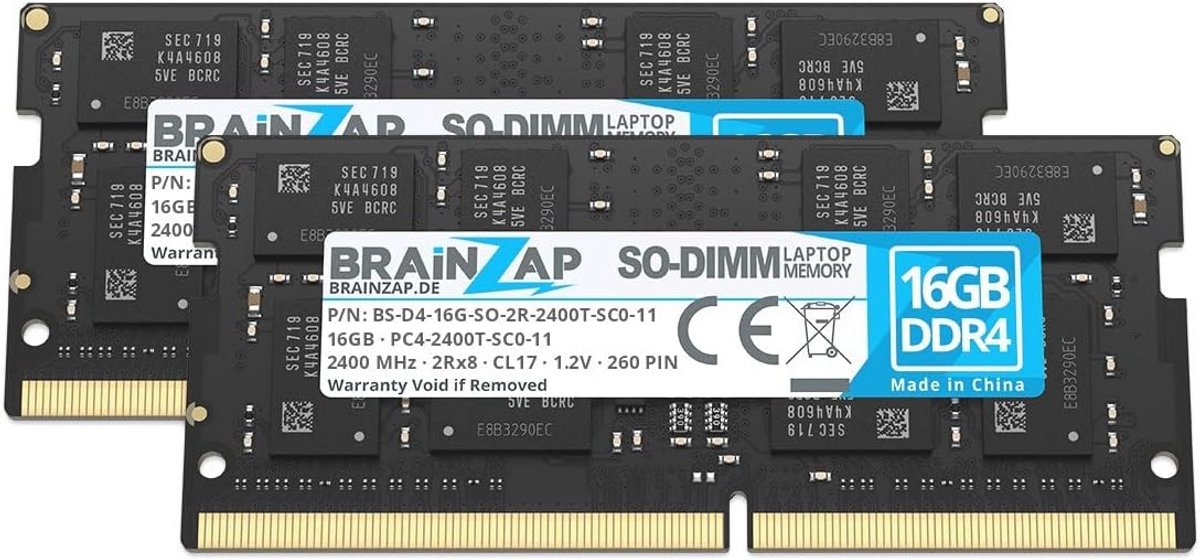 32GB DDR4 SO-DIMM Laptop Werkgeheugen Kit 2400MHz (2x16GB) CL17 voor Notebooks