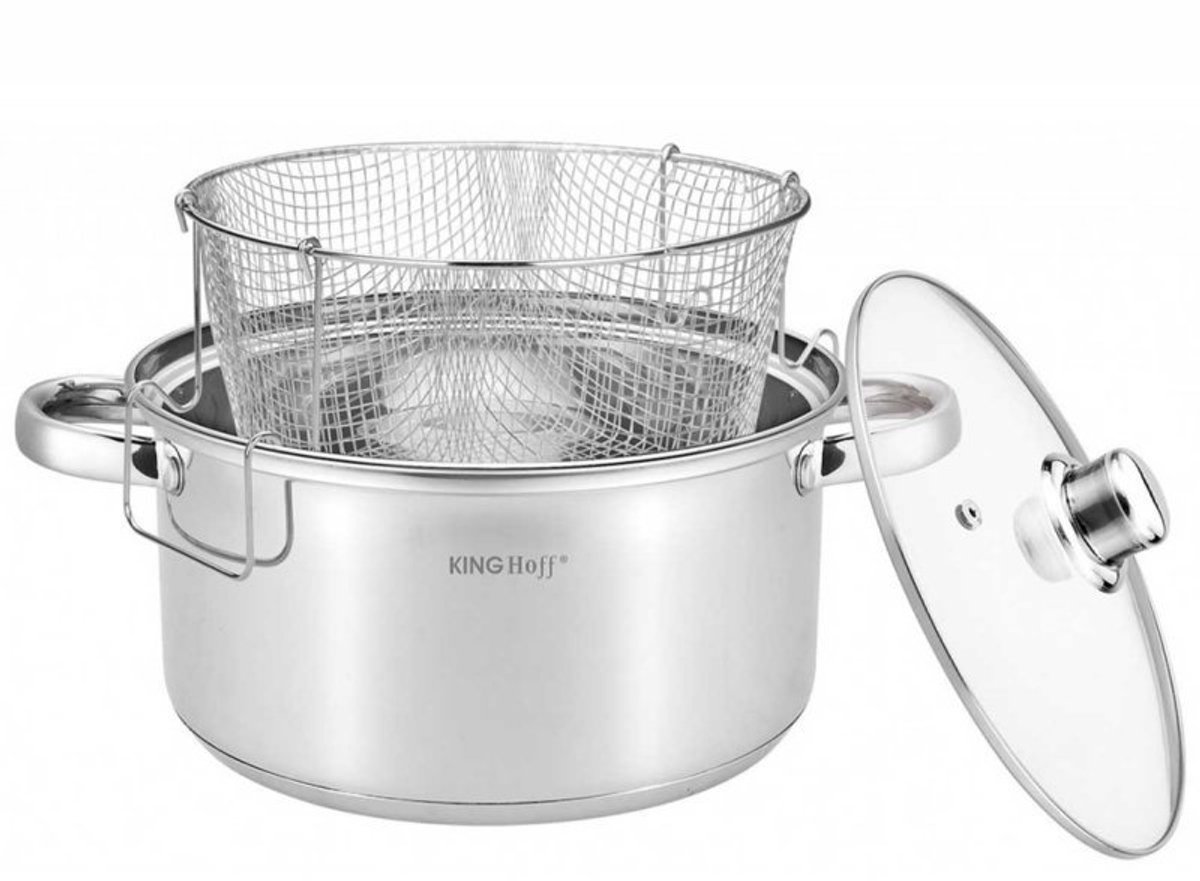 Kinghoff 1630 - Traditionele frituurpan - diep - 5.5 liter