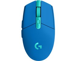 Logitech G305 Lightspeed Gaming-muis Bluetooth Optisch Blauw 6 Toetsen 12000 dpi Verlicht, Ergonomisch