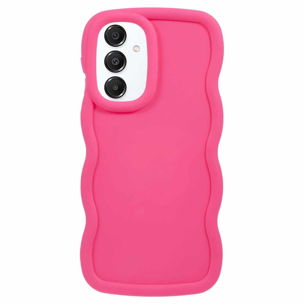 Hoesje geschikt voor Samsung Galaxy A16 - Phonesta Wavy Silicone Back Cover - Hot Pink