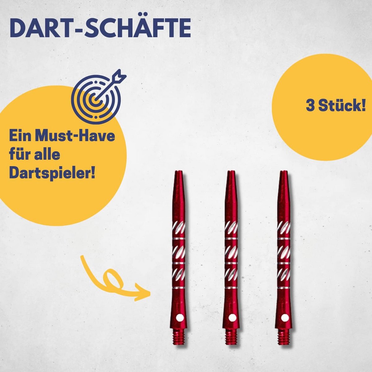Dartpijlen Shafts Aluminium - Set van 3 Assorti Kleuren Dart Accessoires